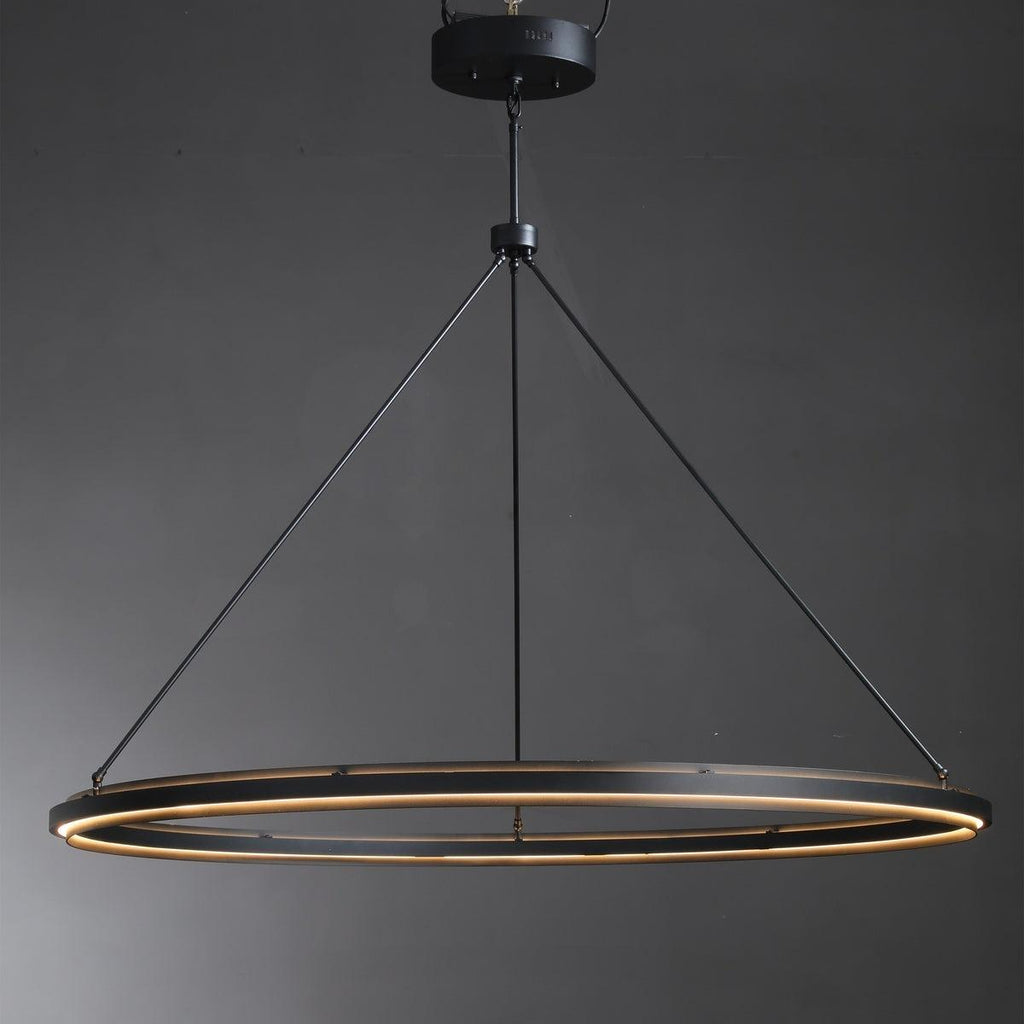 48 Inch Forged Iron Ring LED Chandelier - Peralta