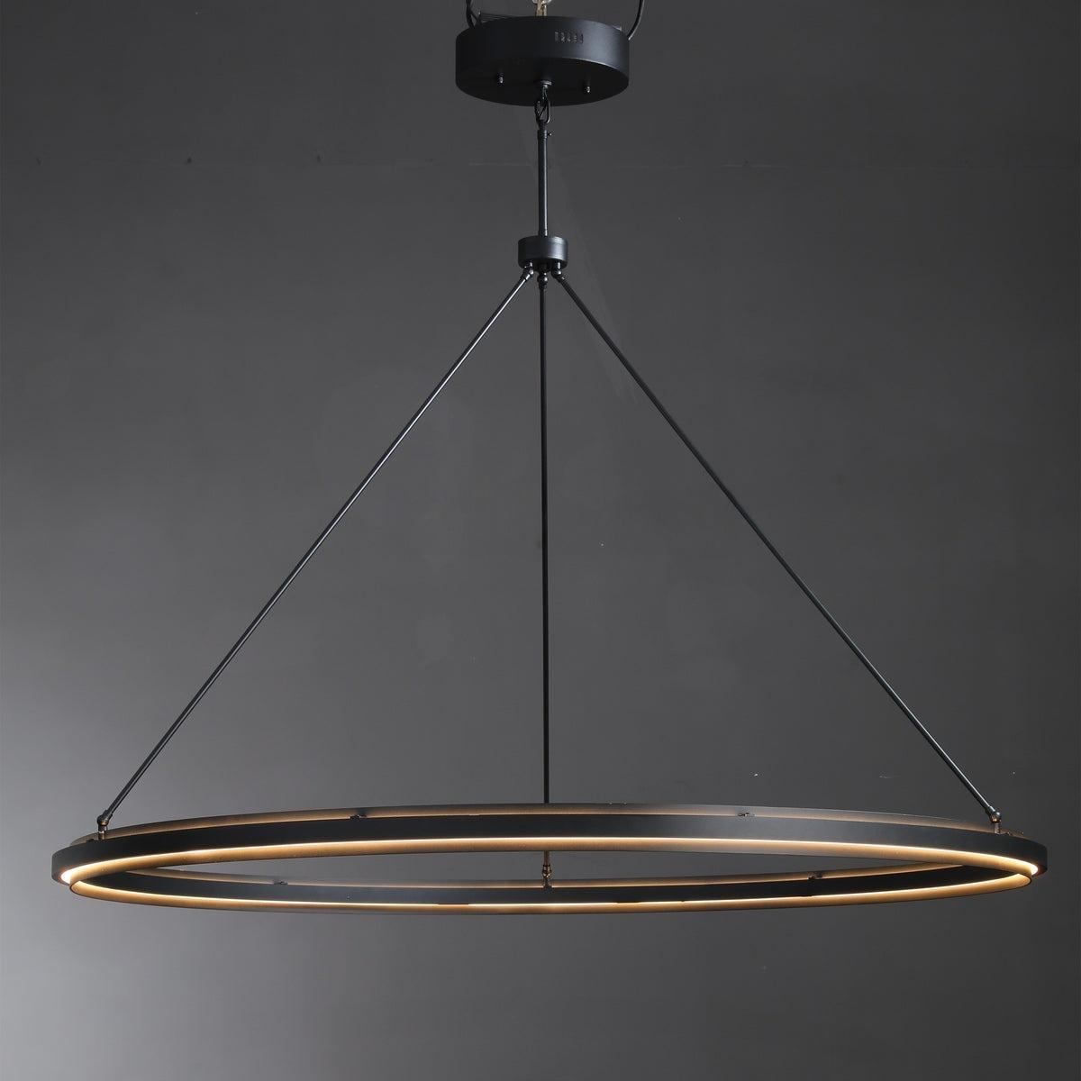48 Inch Forged Iron Ring LED Chandelier - Peralta