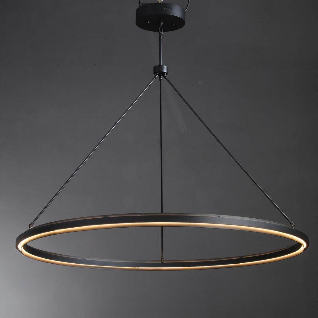 48 Inch Forged Iron Ring LED Chandelier - Peralta