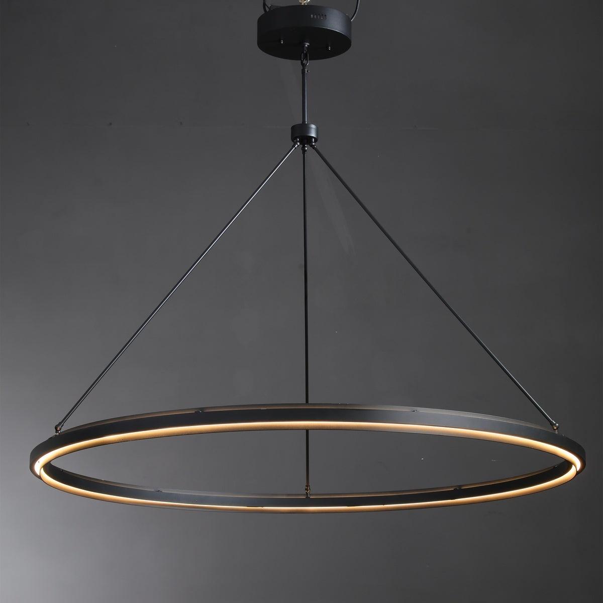 48 Inch Forged Iron Ring LED Chandelier - Peralta