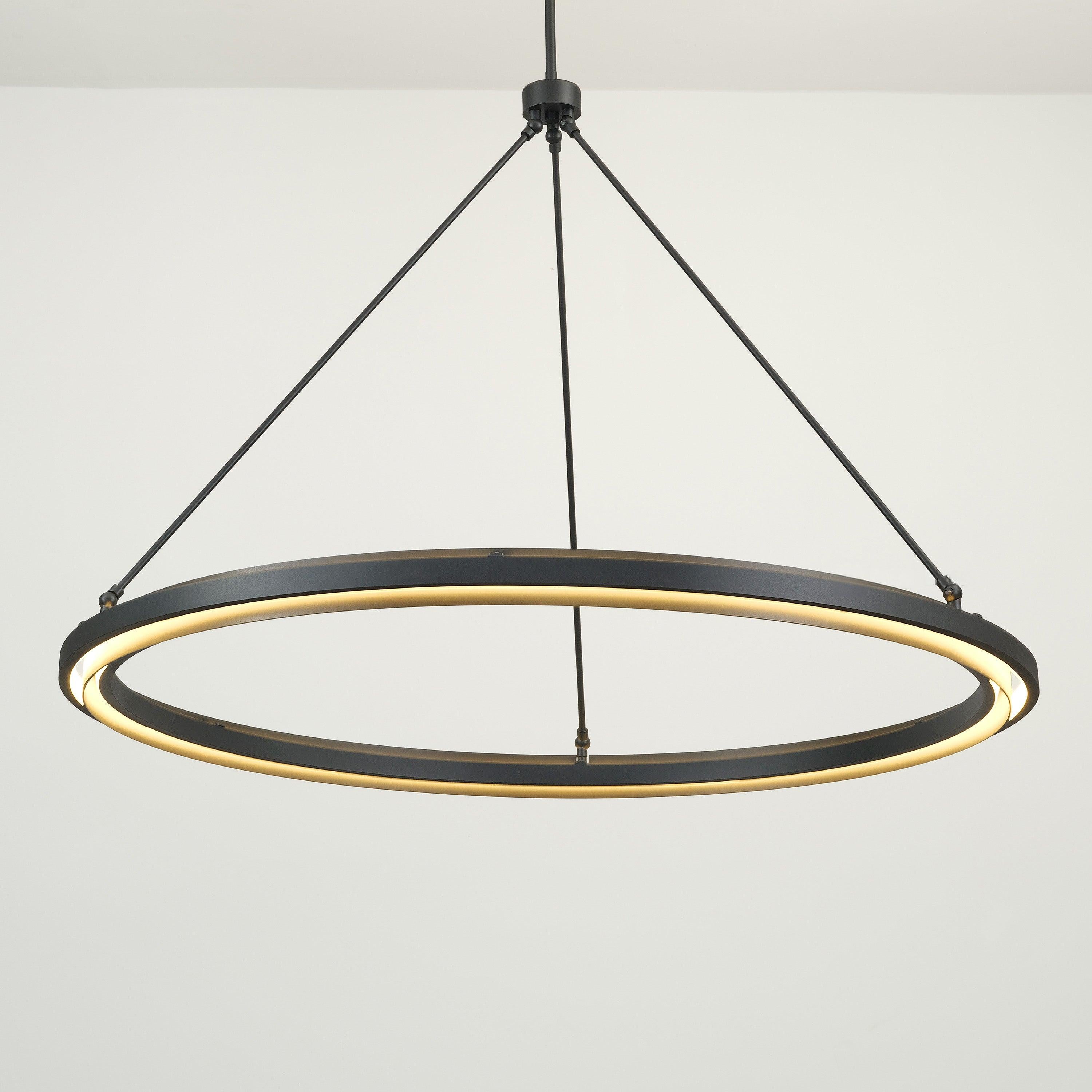 48 Inch Forged Iron Ring LED Chandelier - Peralta