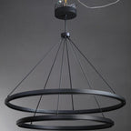 60 Inch Forged Iron Two-Tier Ring LED Chandelier - Peralta
