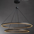 60 Inch Forged Iron Two-Tier Ring LED Chandelier - Peralta