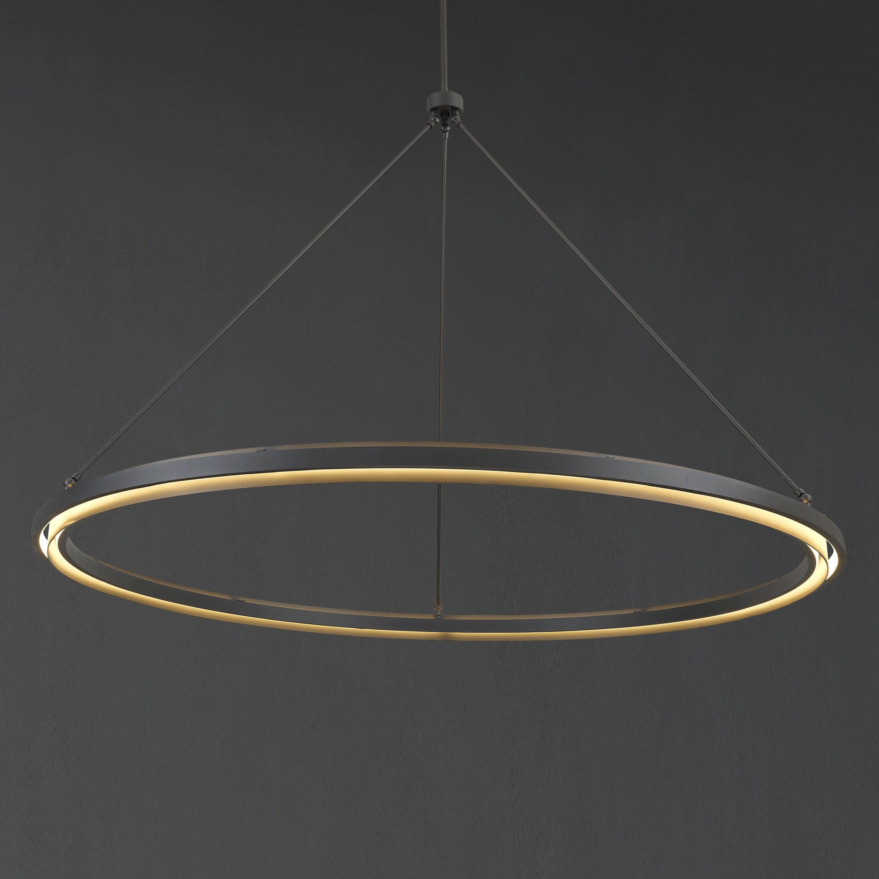 60 Inch Forged Iron Ring LED Chandelier - Peralta