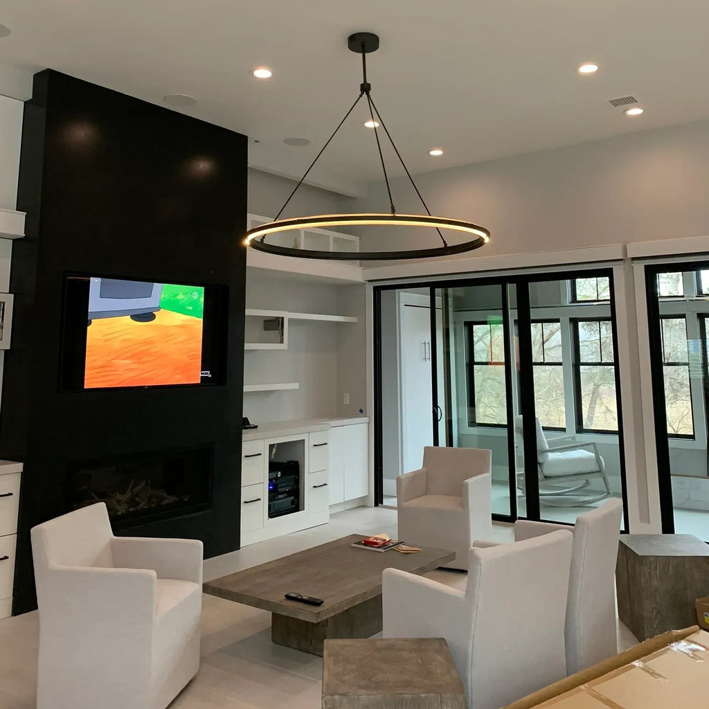 60 Inch Forged Iron Ring LED Chandelier - Peralta