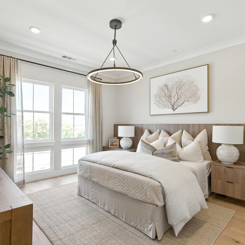 36 Inch Forged Iron Ring LED Chandelier - Peralta