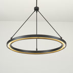 36 Inch Forged Iron Ring LED Chandelier - Peralta