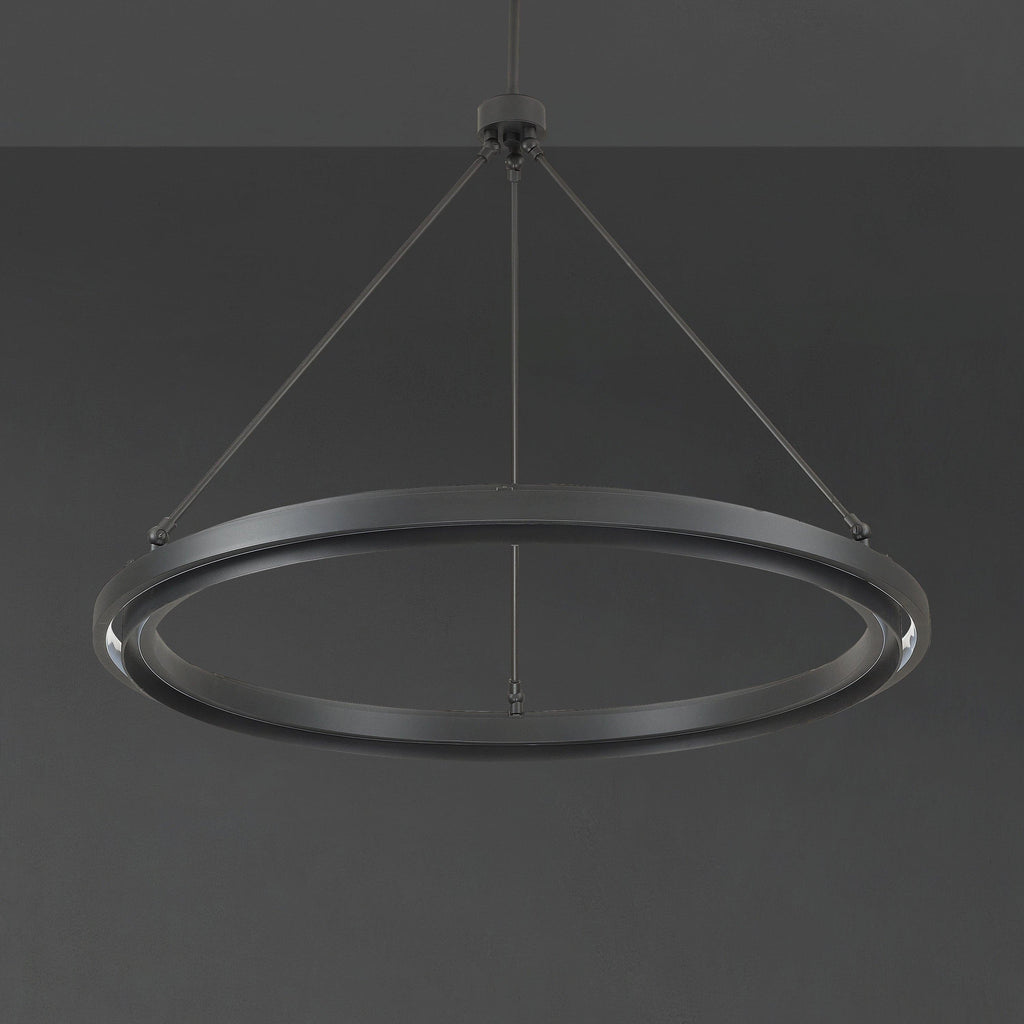 36 Inch Forged Iron Ring LED Chandelier - Peralta