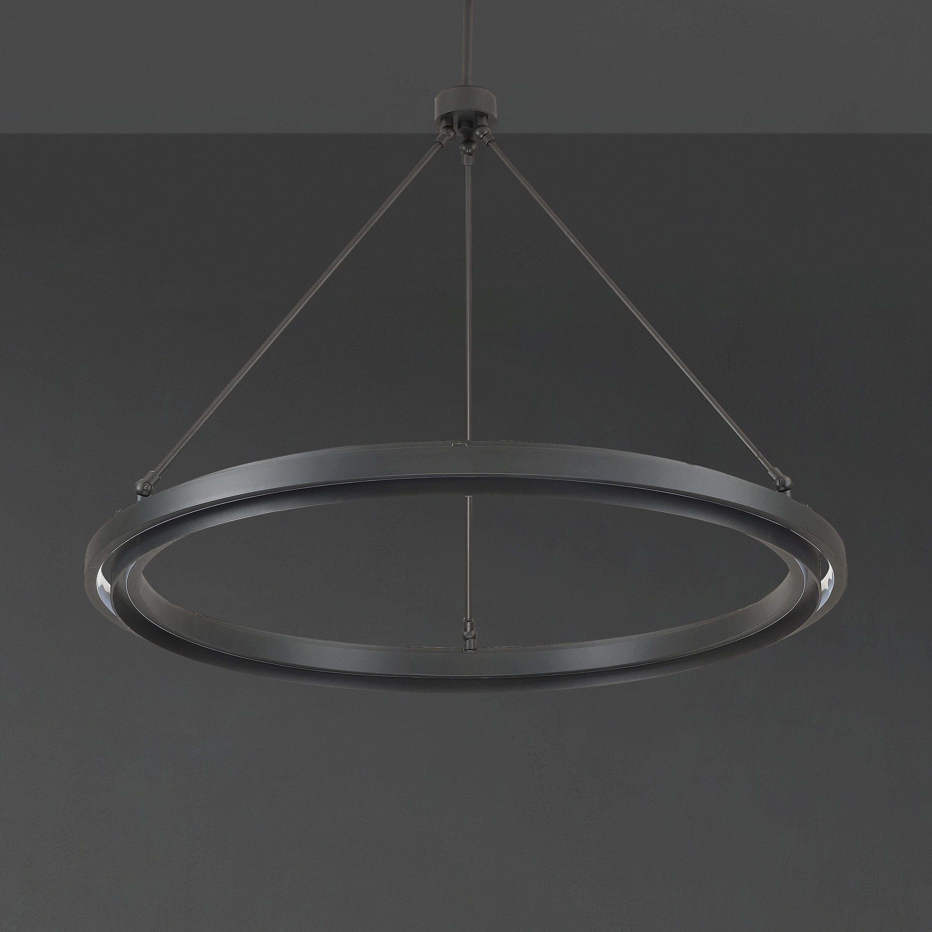 36 Inch Forged Iron Ring LED Chandelier - Peralta