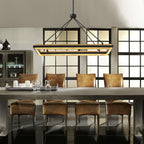 48 Inch Forged Iron Rectangular LED Chandelier - Peralta