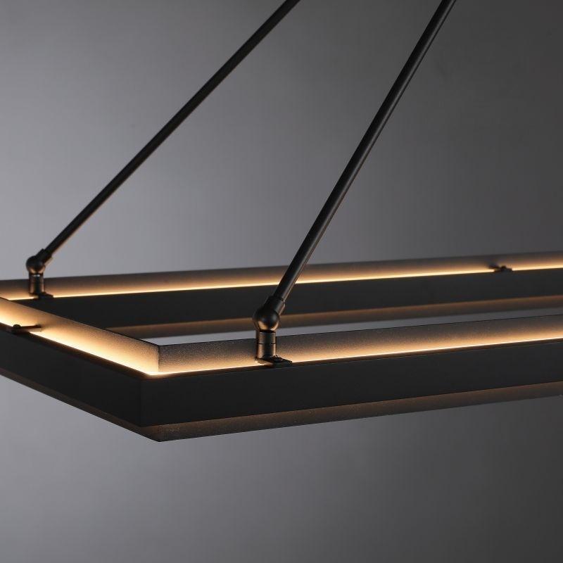 48 Inch Forged Iron Rectangular LED Chandelier - Peralta