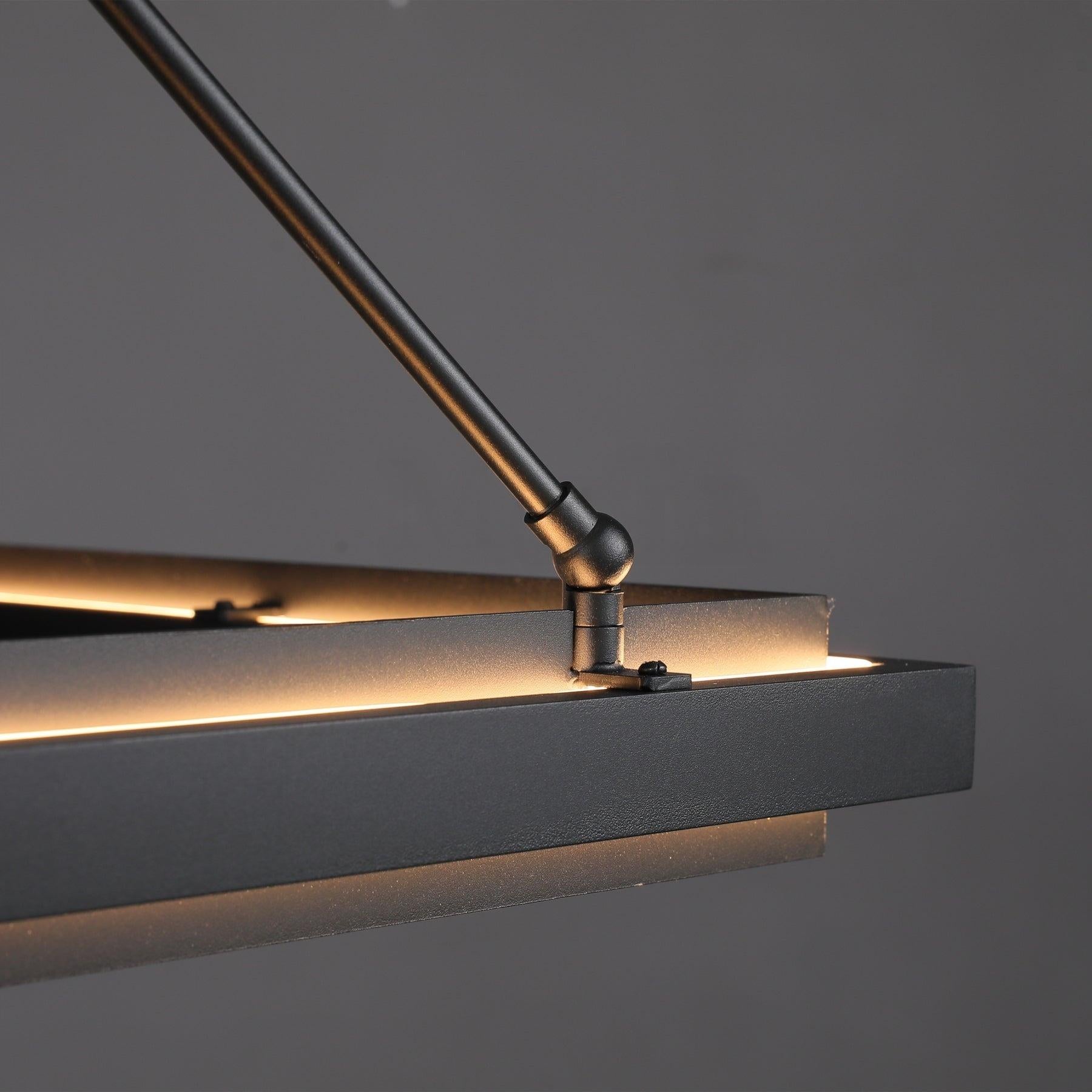 48 Inch Forged Iron Rectangular LED Chandelier - Peralta
