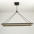 62 Inch Forged Iron Rectangular LED Chandelier - Peralta