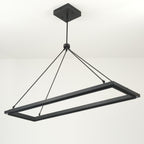 62 Inch Forged Iron Rectangular LED Chandelier - Peralta