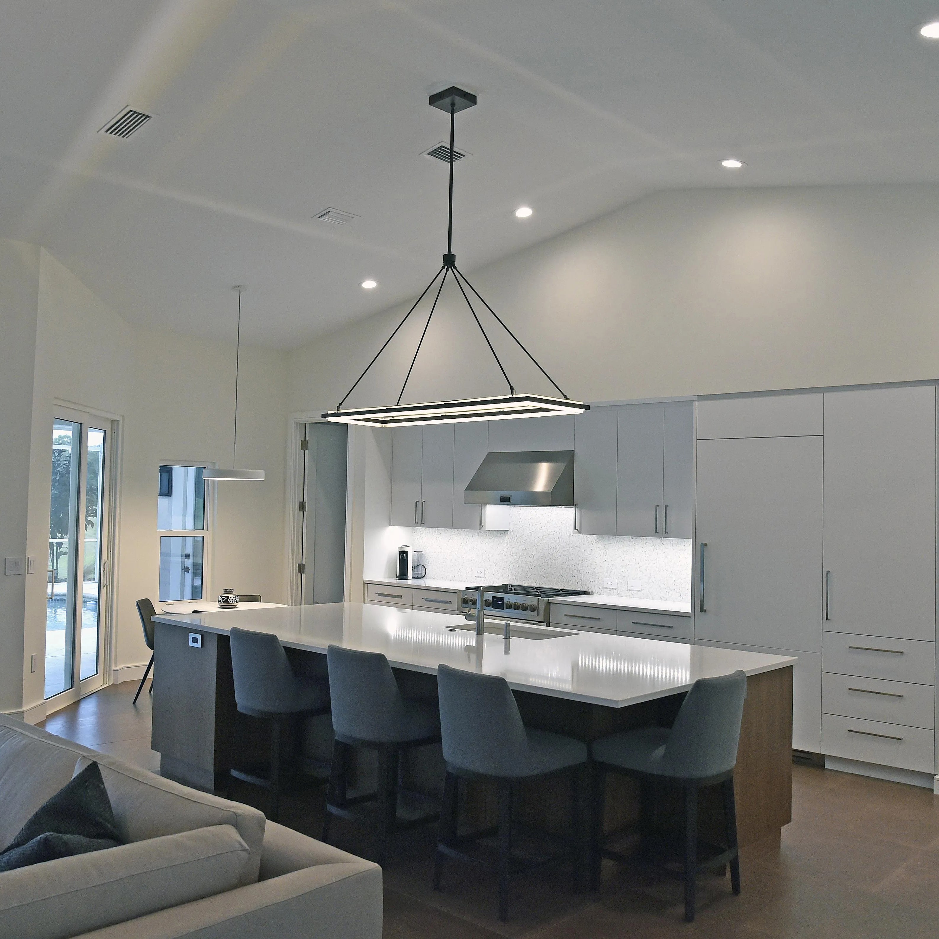 62 Inch Forged Iron Rectangular LED Chandelier - Peralta