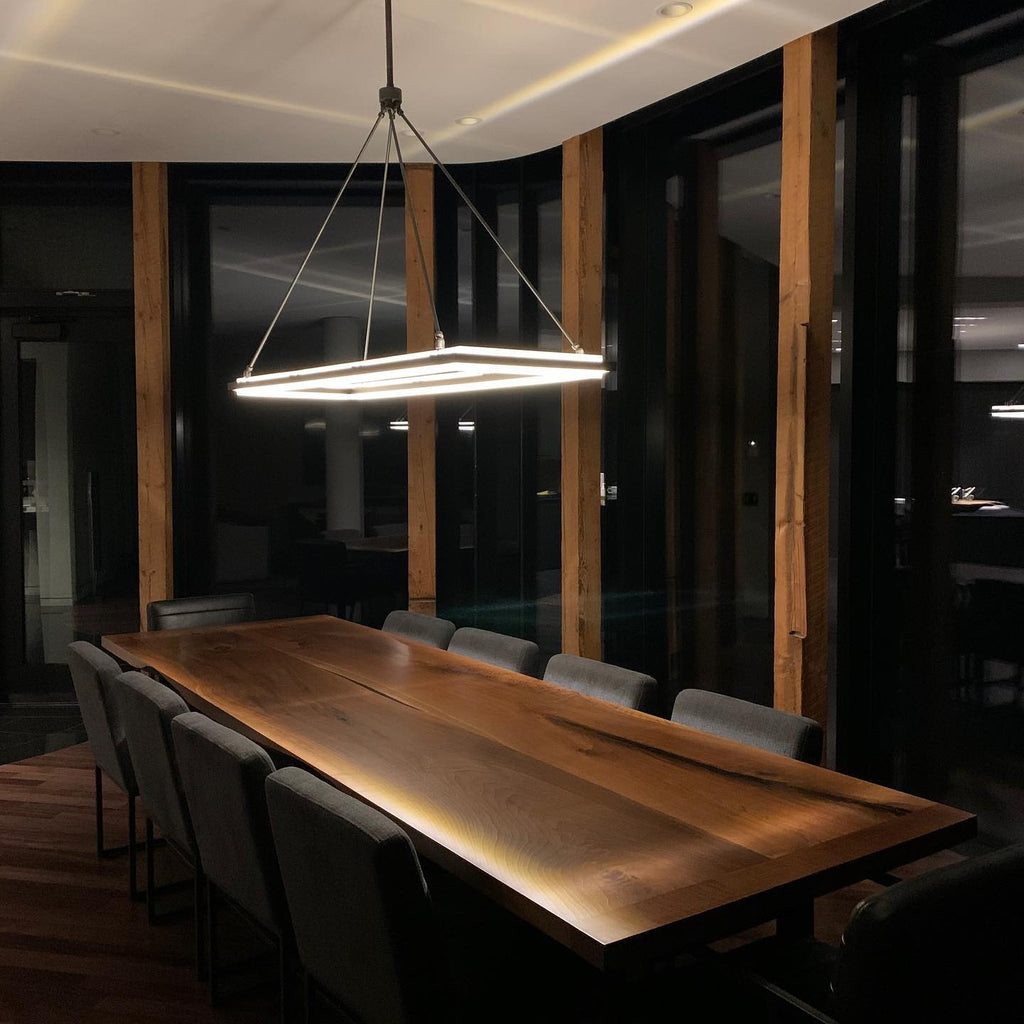 62 Inch Forged Iron Rectangular LED Chandelier - Peralta