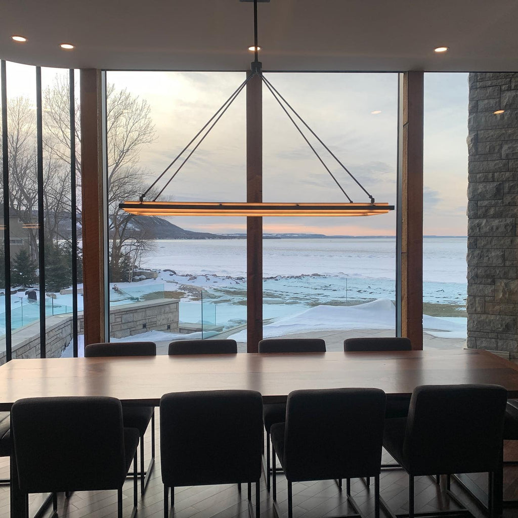 62 Inch Forged Iron Rectangular LED Chandelier - Peralta