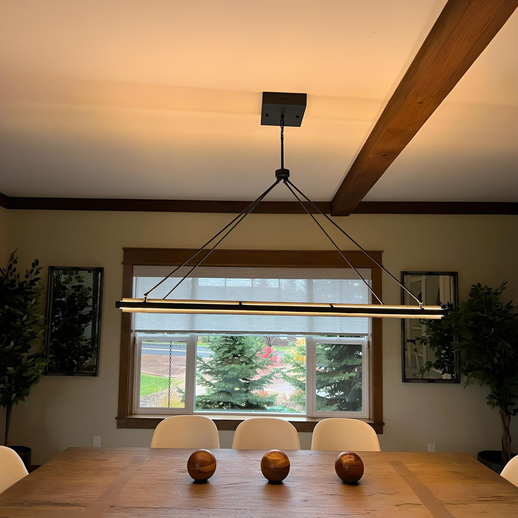 62 Inch Forged Iron Rectangular LED Chandelier - Peralta