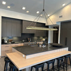 62 Inch Forged Iron Rectangular LED Chandelier - Peralta