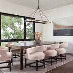 62 Inch Forged Iron Rectangular LED Chandelier - Peralta