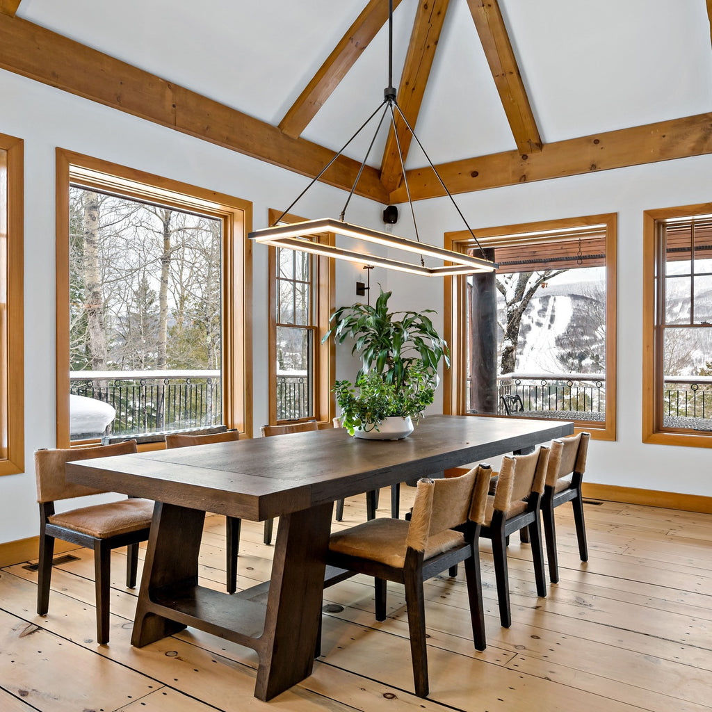 62 Inch Forged Iron Rectangular LED Chandelier - Peralta