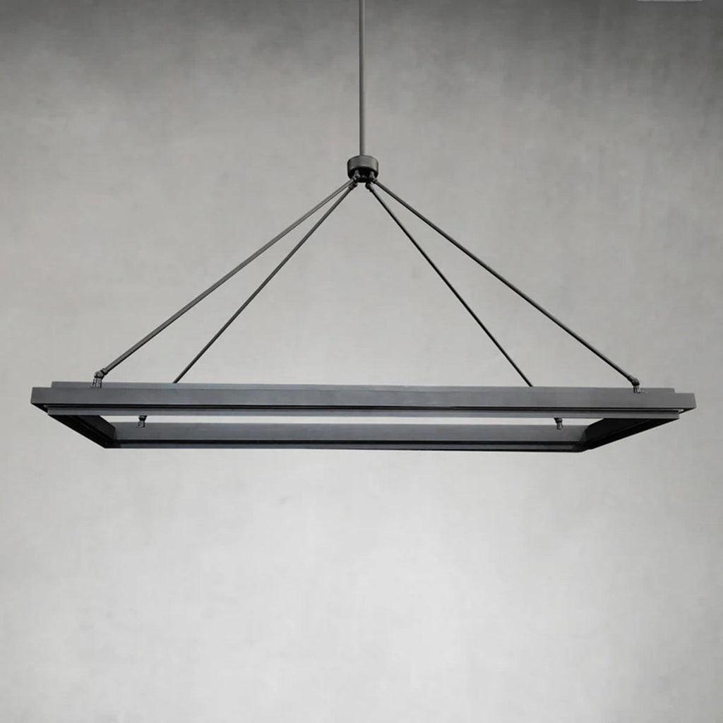 62 Inch Forged Iron Rectangular LED Chandelier - Peralta