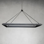62 Inch Forged Iron Rectangular LED Chandelier - Peralta