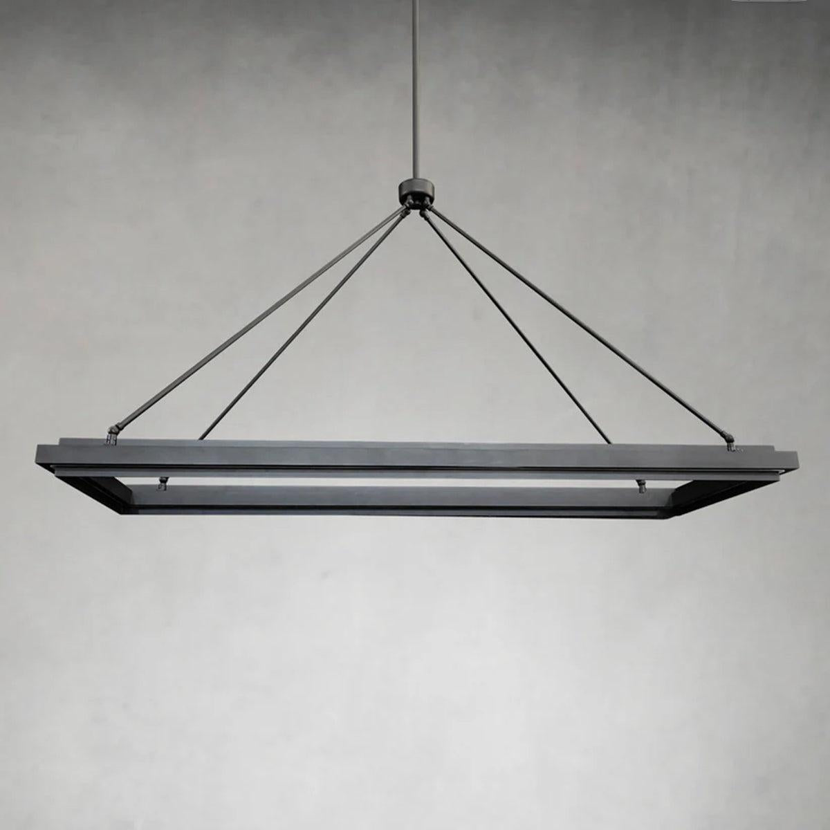 62 Inch Forged Iron Rectangular LED Chandelier - Peralta