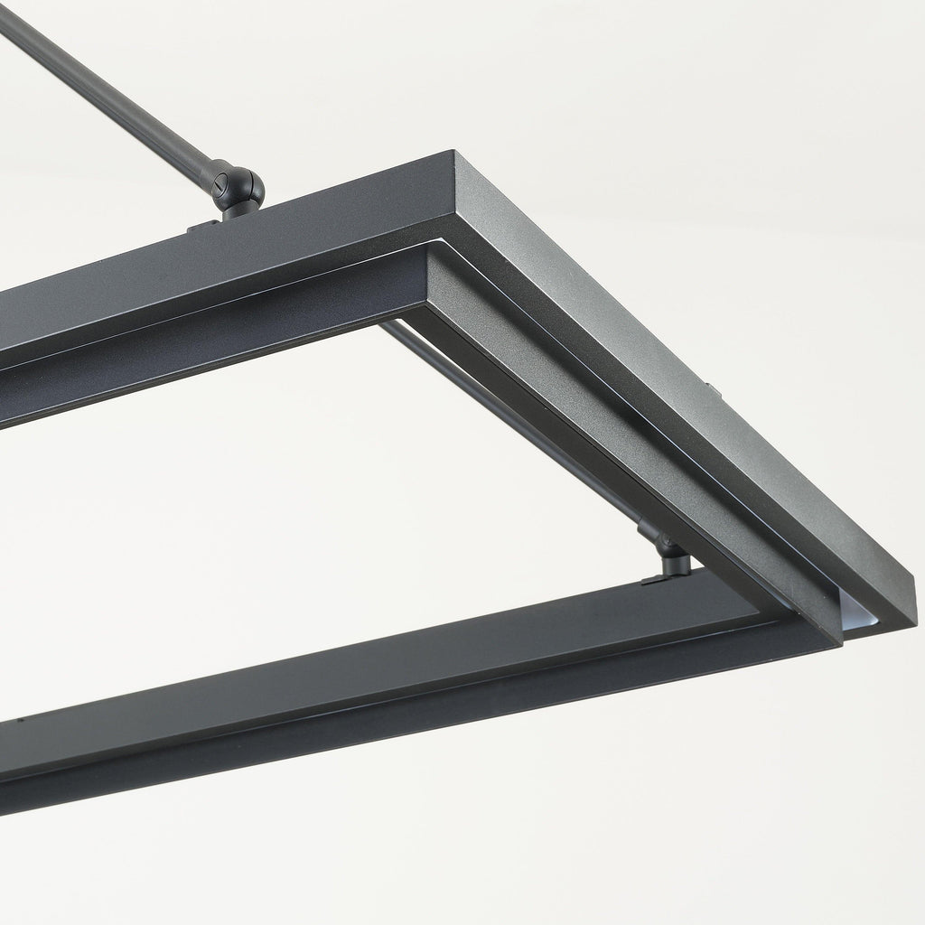 62 Inch Forged Iron Rectangular LED Chandelier - Peralta