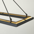 62 Inch Forged Iron Rectangular LED Chandelier - Peralta