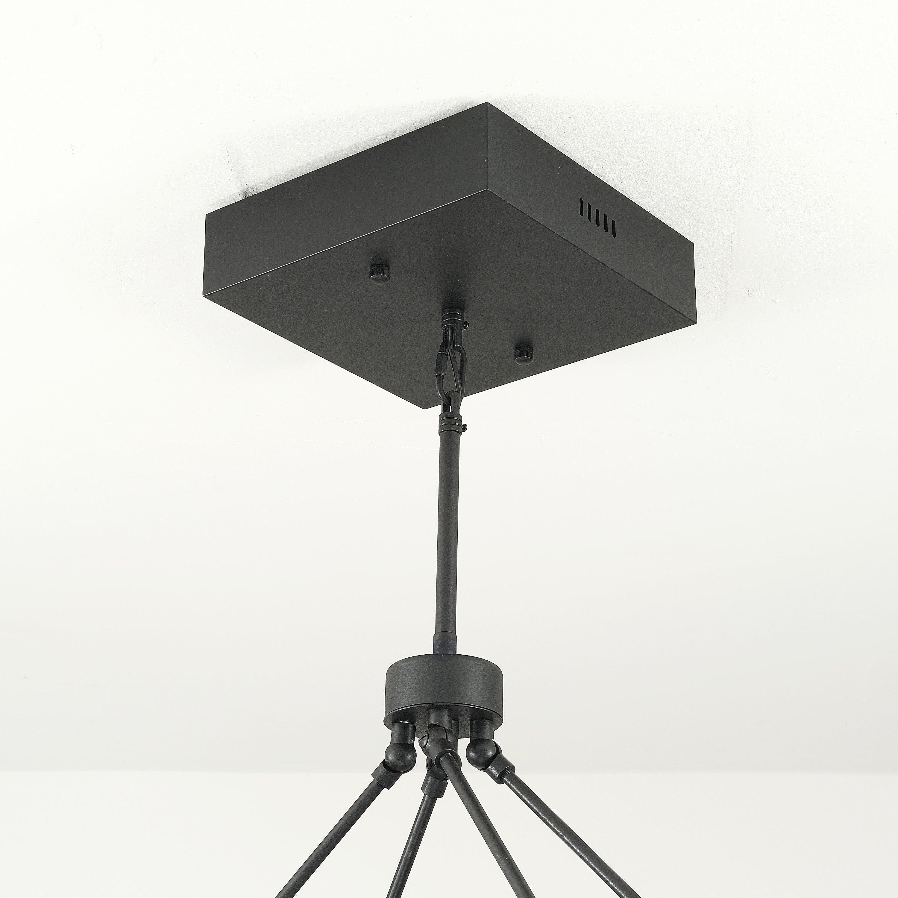 62 Inch Forged Iron Rectangular LED Chandelier - Peralta