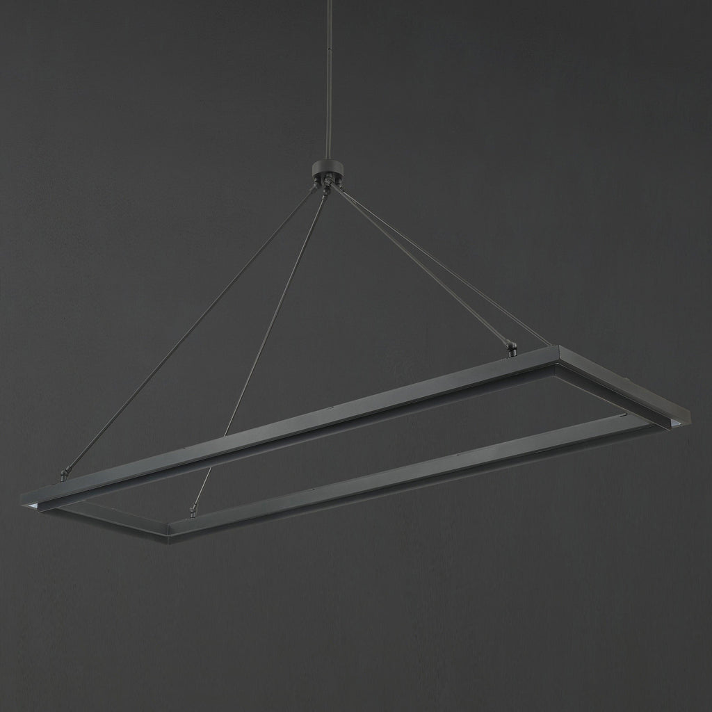 62 Inch Forged Iron Rectangular LED Chandelier - Peralta