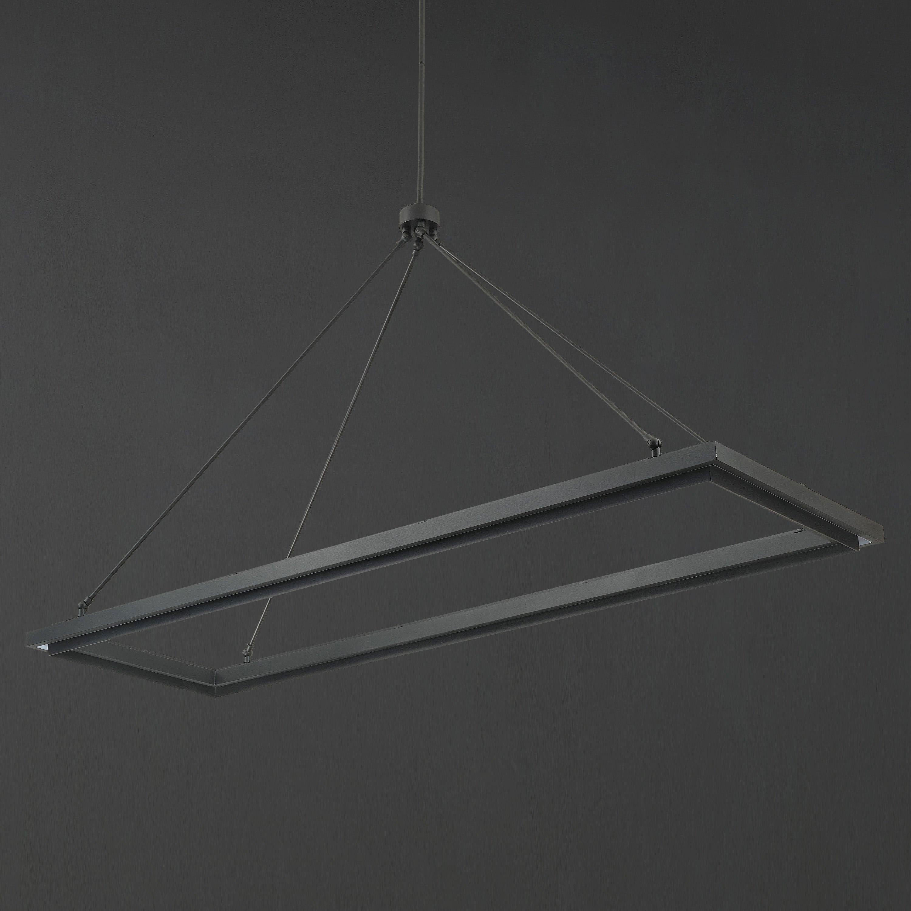 62 Inch Forged Iron Rectangular LED Chandelier - Peralta