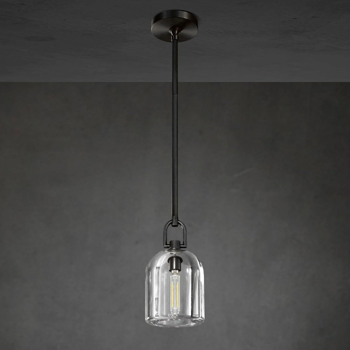 5 Inch Bell Crystal Pendant Light - Botanist