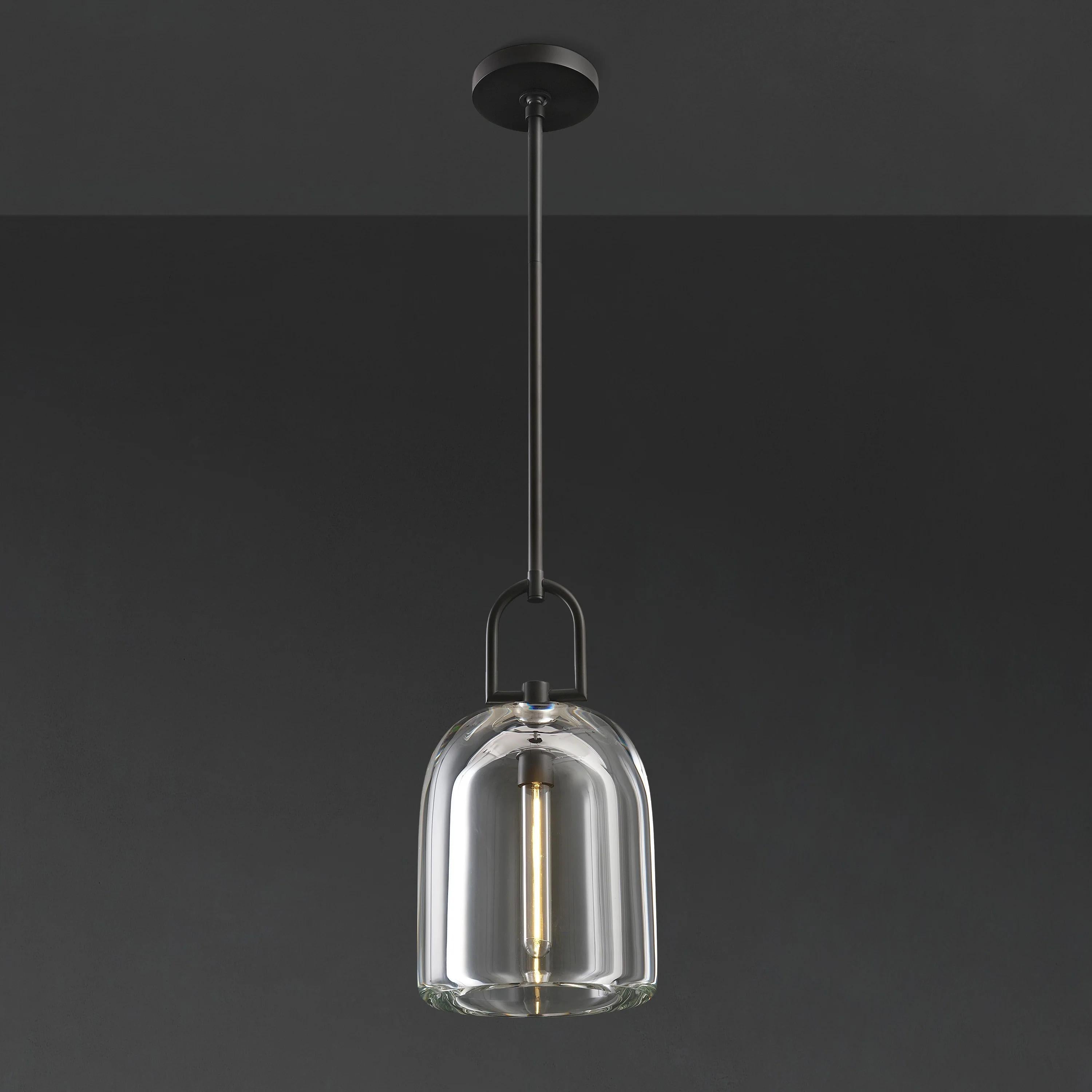 8 Inch Bell Crystal Pendant Light - Botanist