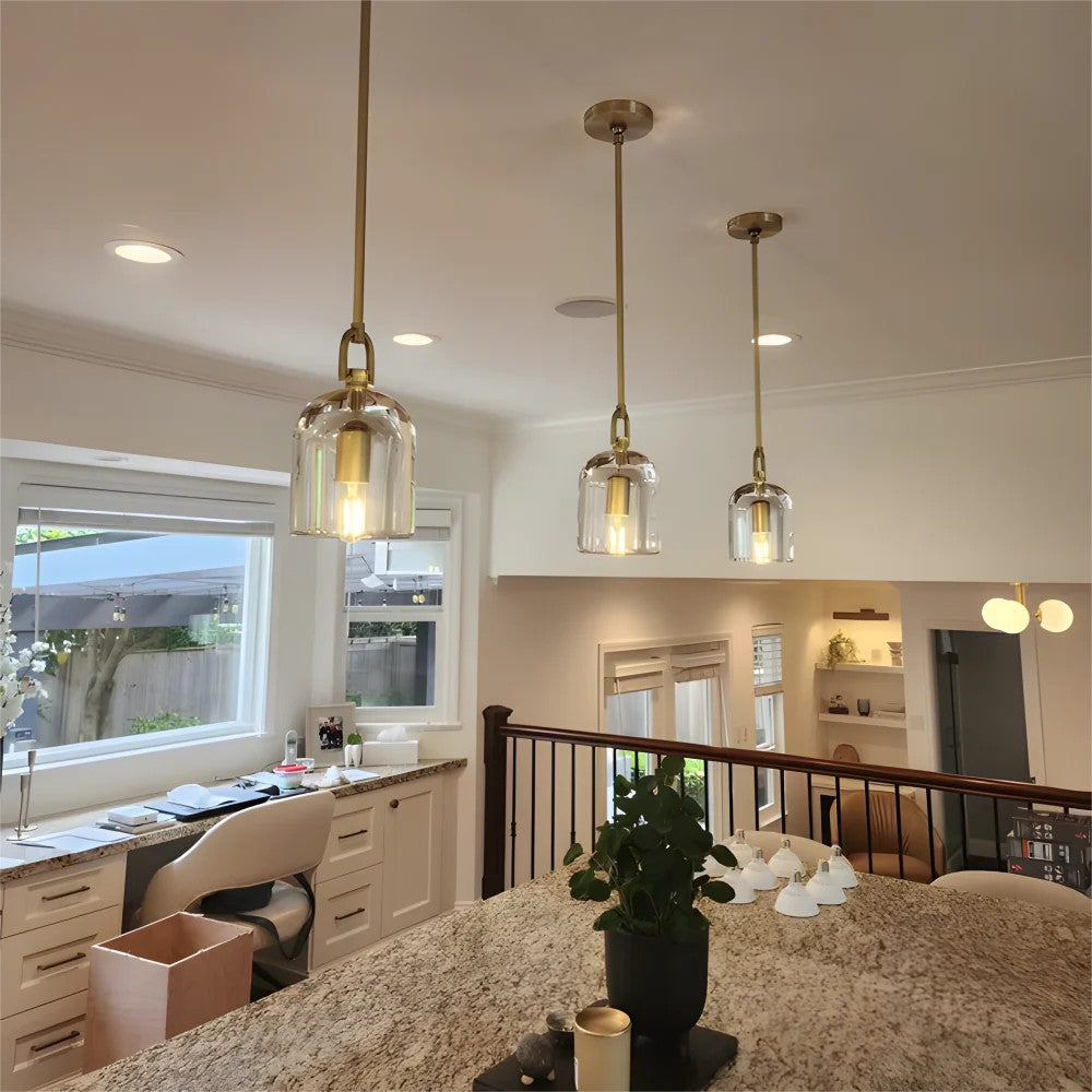 5 Inch Bell Crystal Pendant Light - Botanist