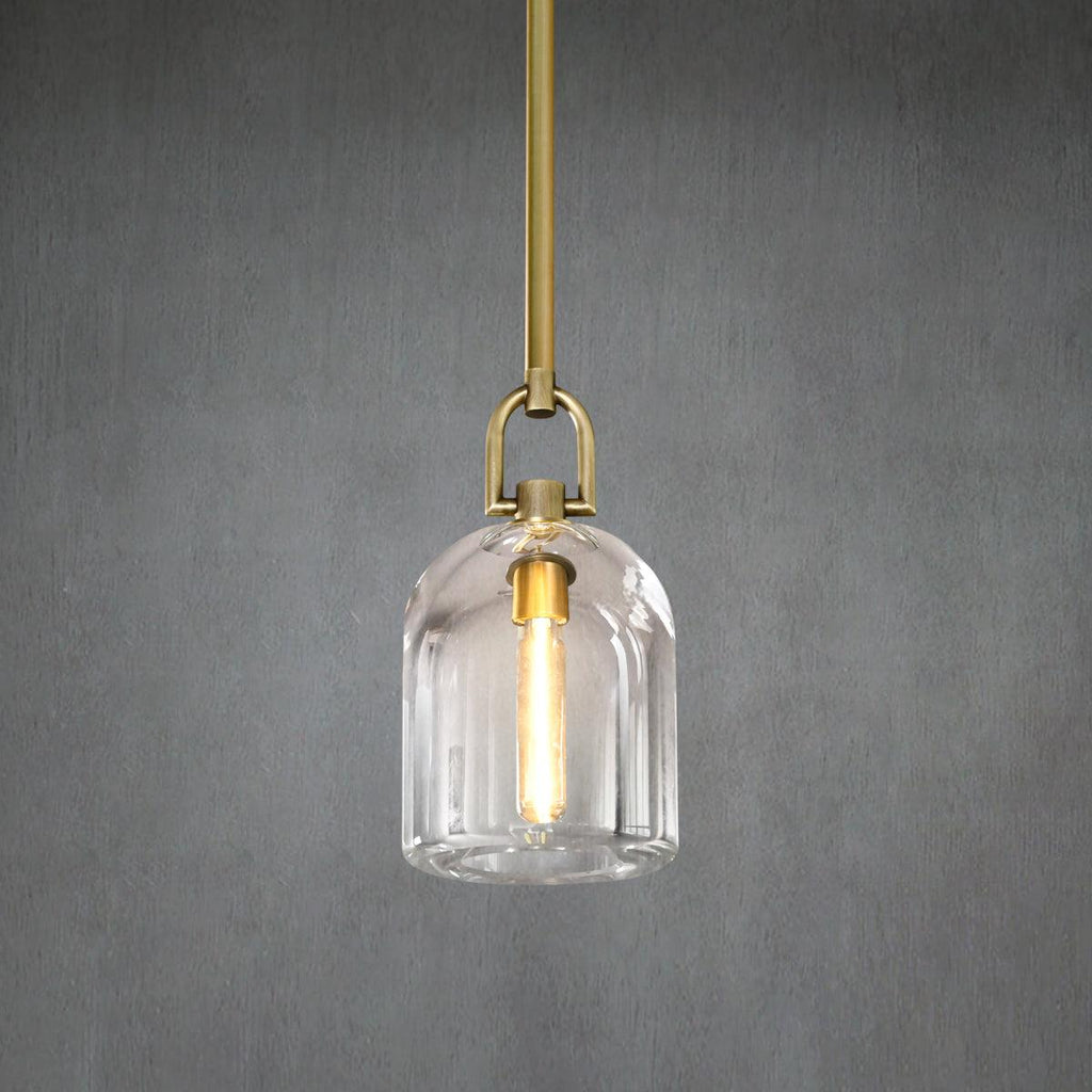 5 Inch Bell Crystal Pendant Light - Botanist