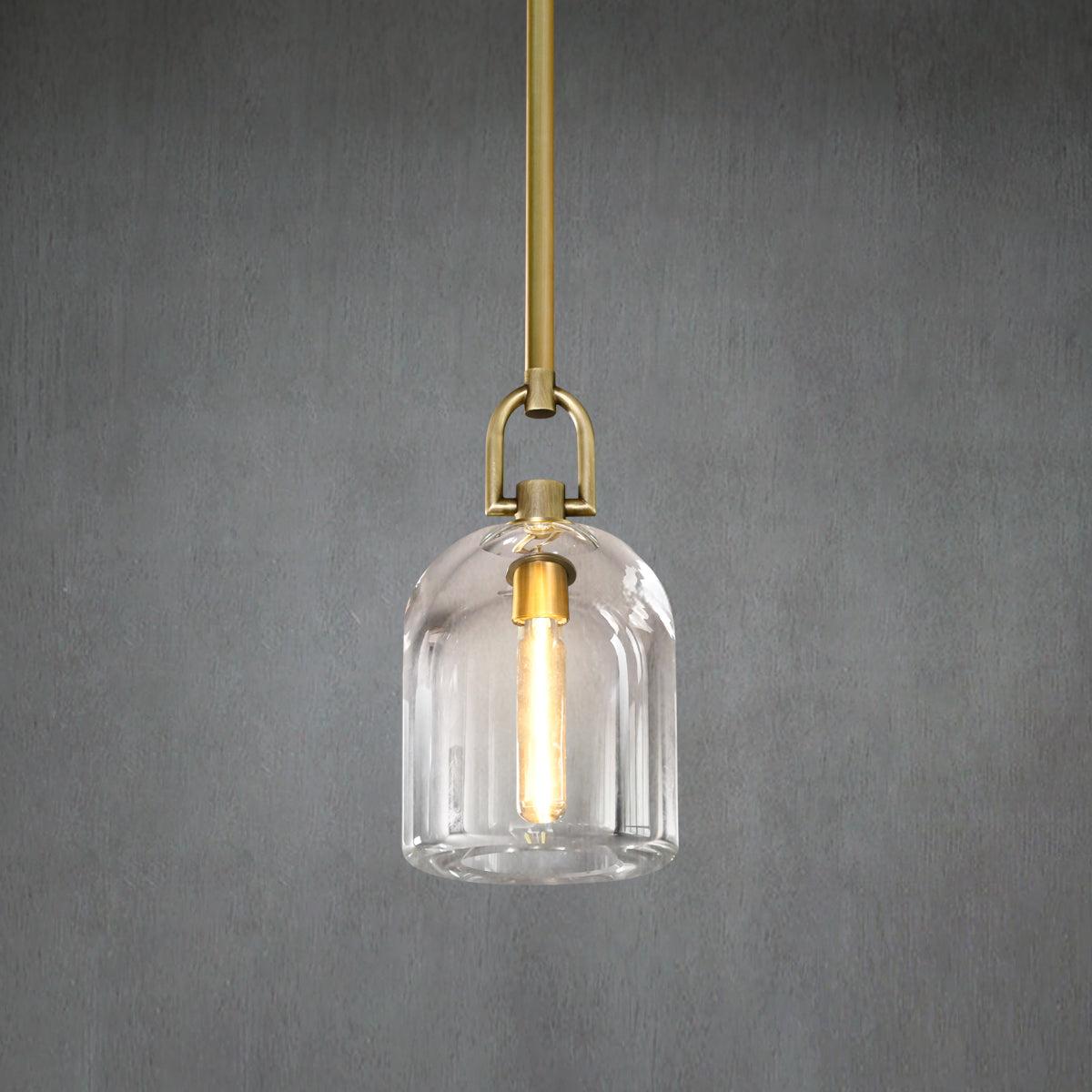 5 Inch Bell Crystal Pendant Light - Botanist