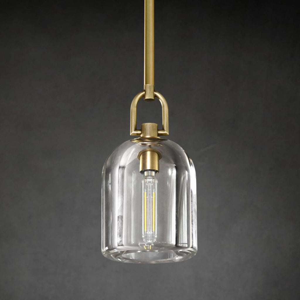 5 Inch Bell Crystal Pendant Light - Botanist