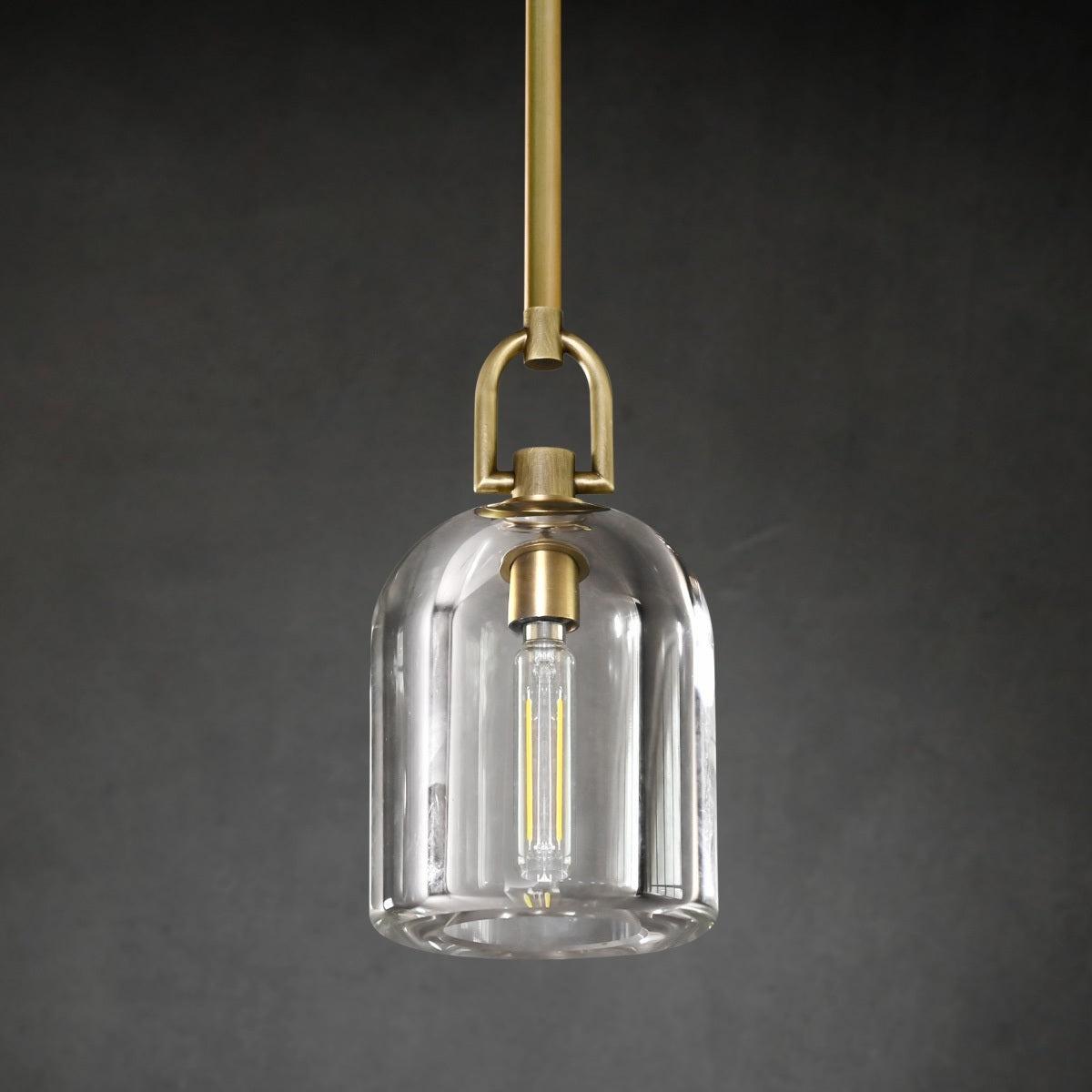 5 Inch Bell Crystal Pendant Light - Botanist