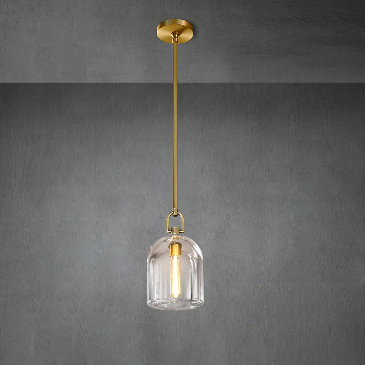 5 Inch Bell Crystal Pendant Light - Botanist