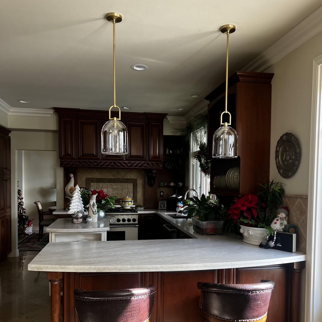 8 Inch Bell Crystal Pendant Light - Botanist