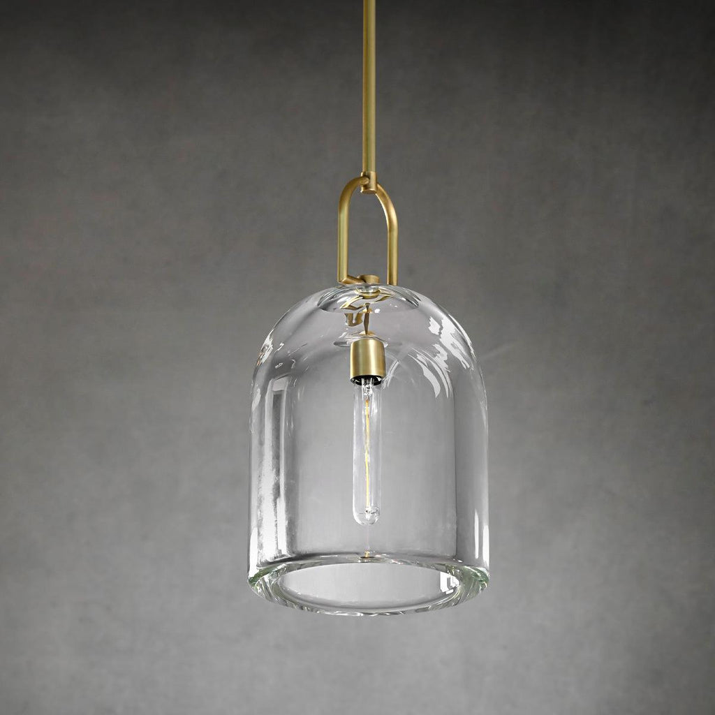 8 Inch Bell Crystal Pendant Light - Botanist