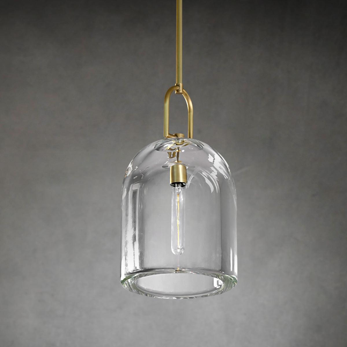 8 Inch Bell Crystal Pendant Light - Botanist