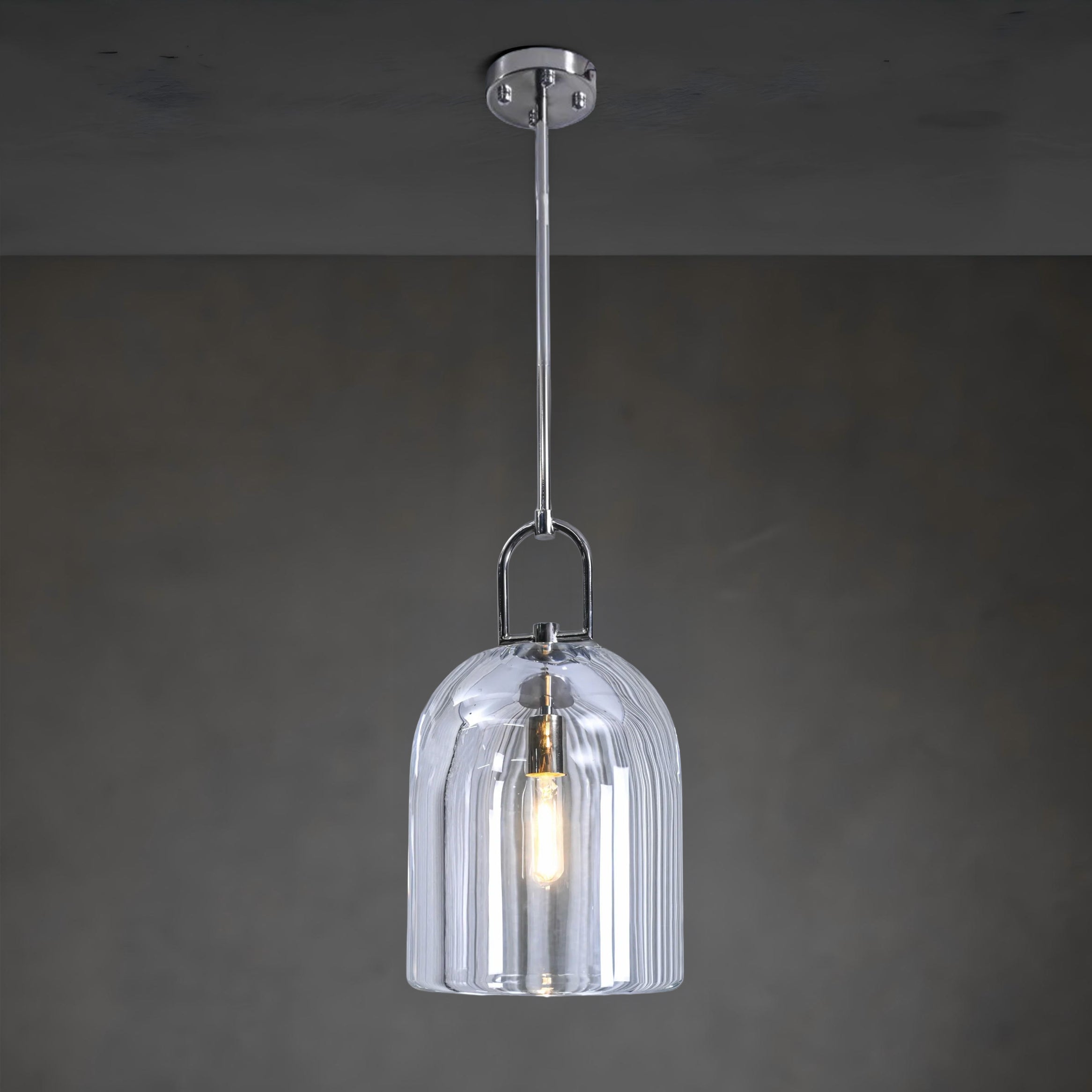 10 Inch Bell Crystal Pendant Light - Botanist