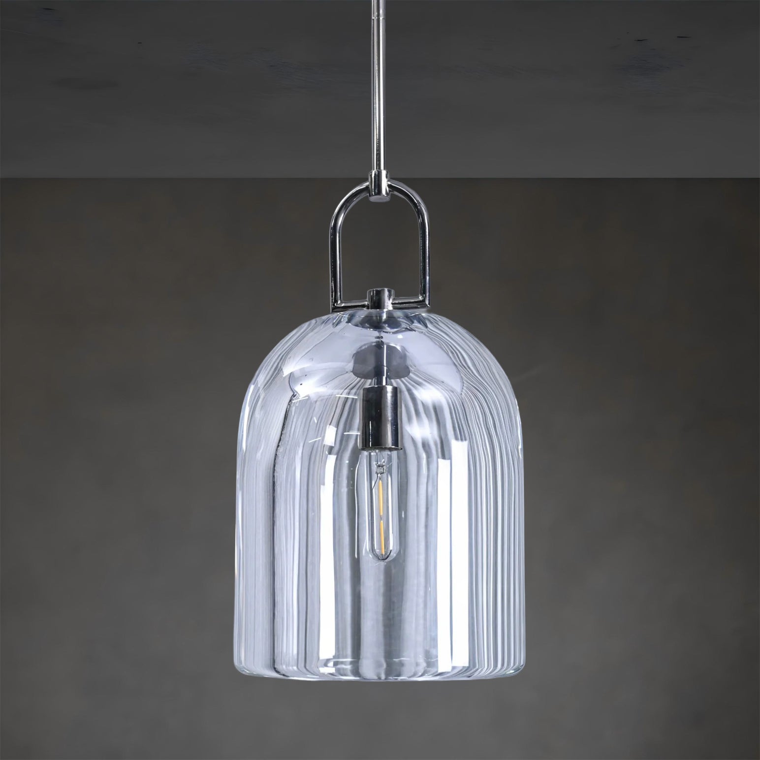 10 Inch Bell Crystal Pendant Light - Botanist