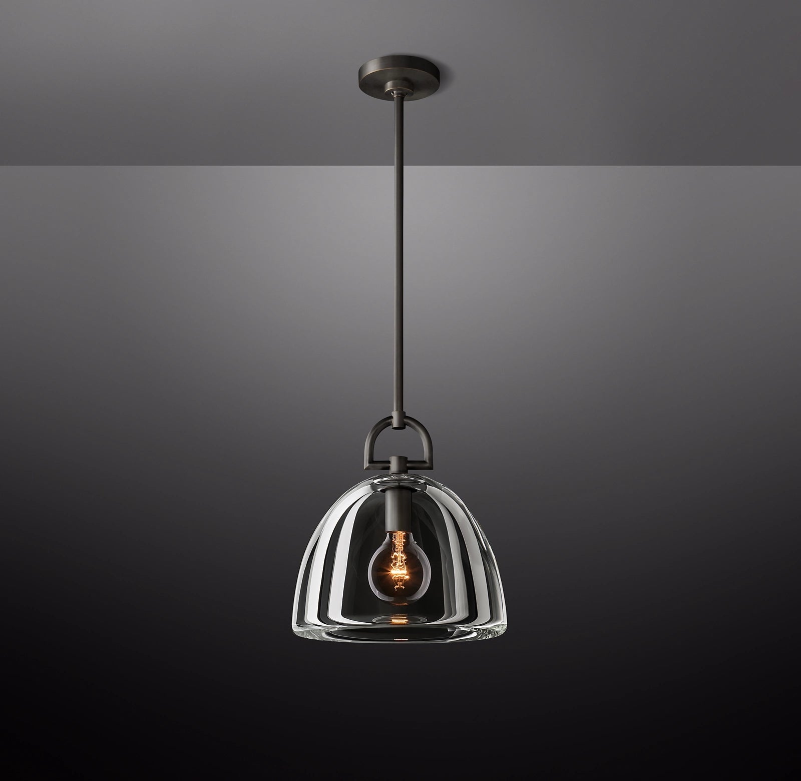 7 Inch Dome Crystal Globe Bulb Pendant Light - Botanist