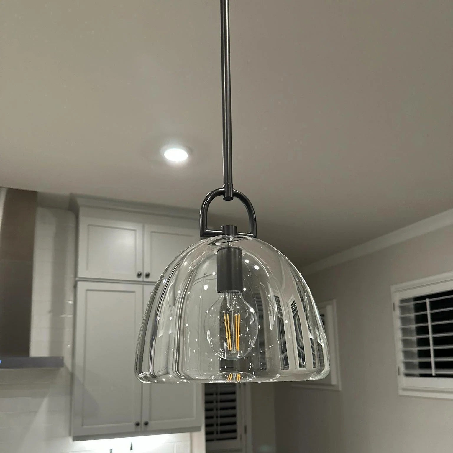 7 Inch Dome Crystal Globe Bulb Pendant Light - Botanist