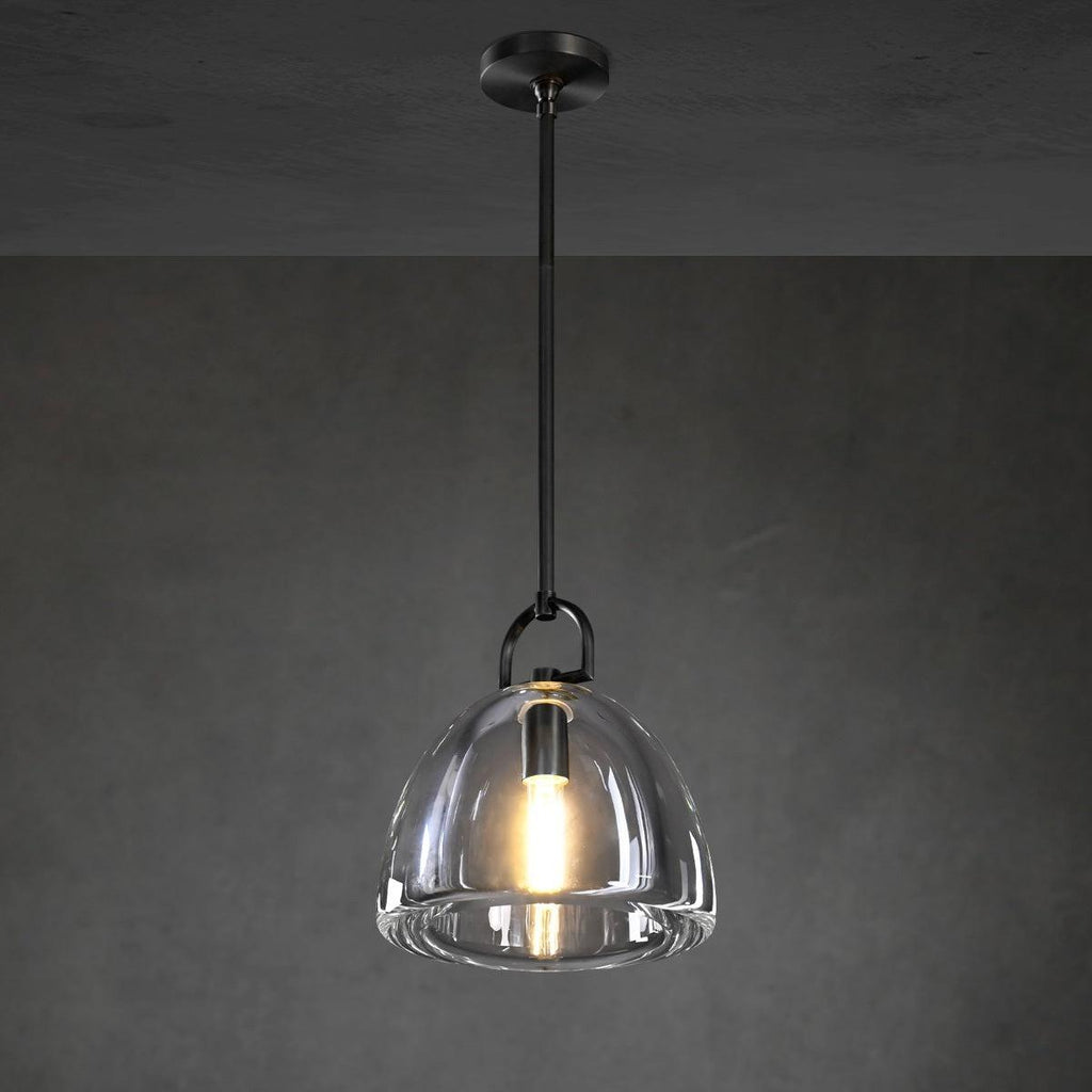 11 Inch Dome Crystal Tubular Bulb Pendant Light - Botanist