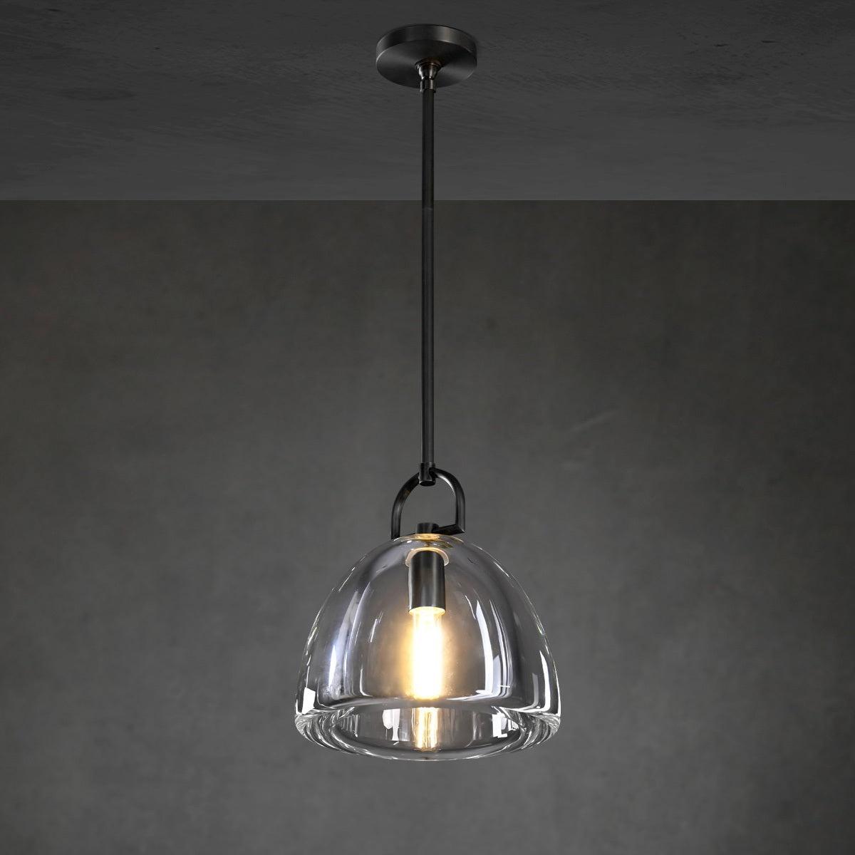 11 Inch Dome Crystal Tubular Bulb Pendant Light - Botanist